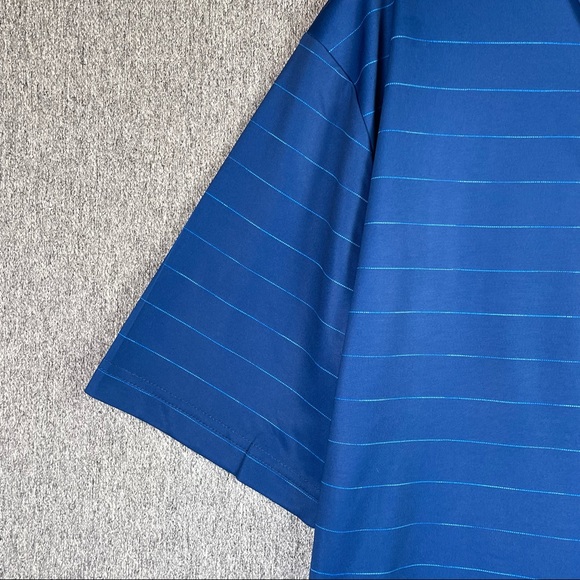 Callaway Golf Polo Opti-Dri Blue Striped Short Sleeve Shirt Men’s Size Medium - Picture 6 of 8